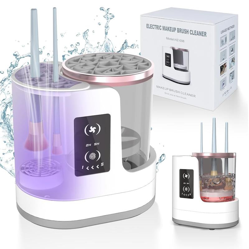 3 in 1 Electric Makeup Brush Cleaner Machine with Makeup Brush Dryer-Holder-Portable Automatic USB Brushes Cleaner Tool for All Size Beauty Makeup Brush Set,Contour, Eyeshadow, Blush Brush