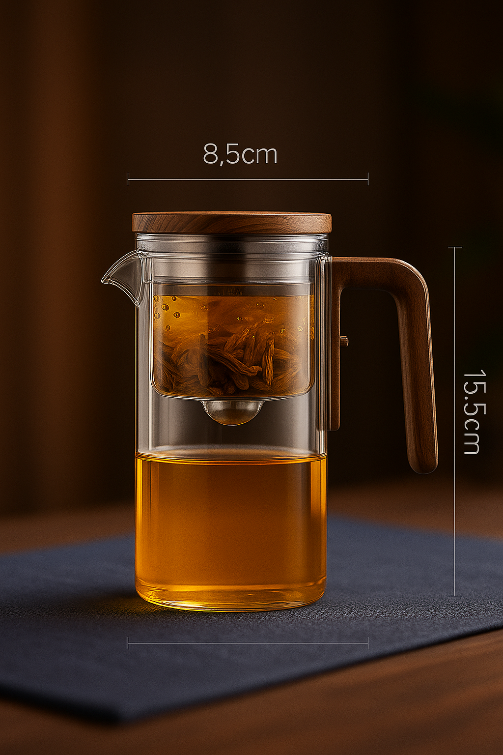 Magnetic Glass Teapot with Filter