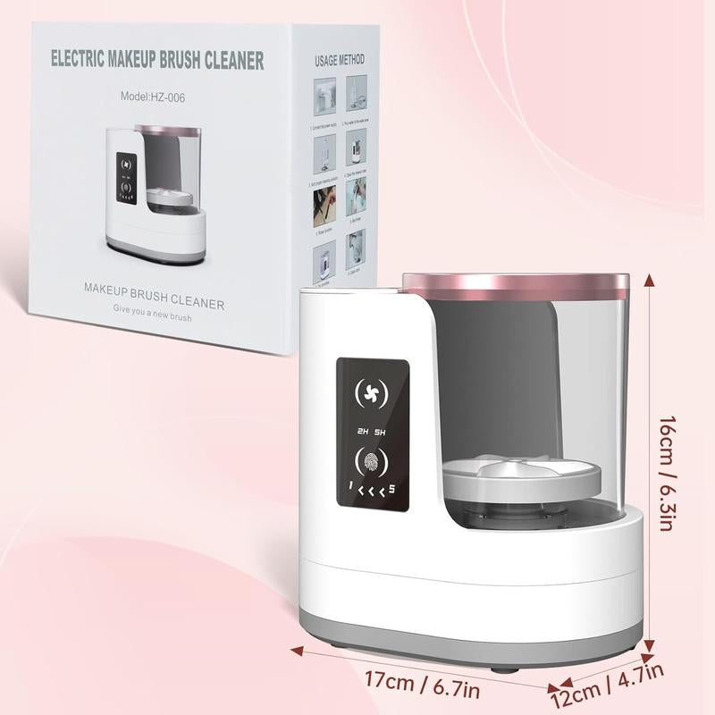 3 in 1 Electric Makeup Brush Cleaner Machine with Makeup Brush Dryer-Holder-Portable Automatic USB Brushes Cleaner Tool for All Size Beauty Makeup Brush Set,Contour, Eyeshadow, Blush Brush